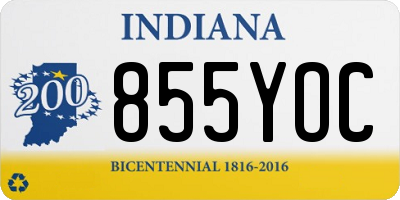 IN license plate 855YOC