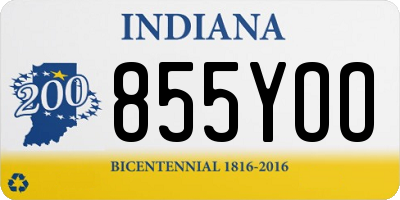 IN license plate 855YOO