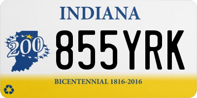 IN license plate 855YRK