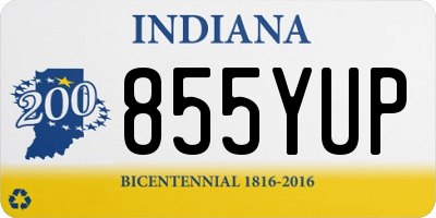 IN license plate 855YUP