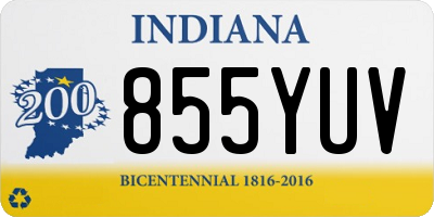 IN license plate 855YUV