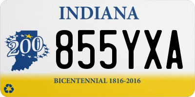 IN license plate 855YXA