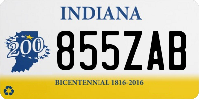 IN license plate 855ZAB
