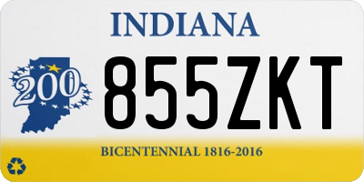 IN license plate 855ZKT