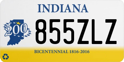 IN license plate 855ZLZ