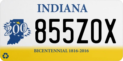 IN license plate 855ZOX