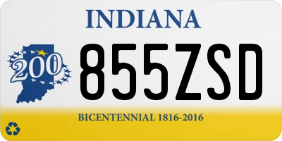 IN license plate 855ZSD