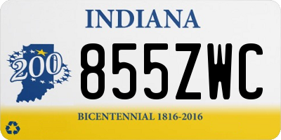 IN license plate 855ZWC