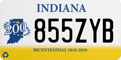 IN license plate 855ZYB