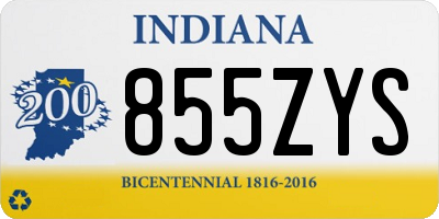 IN license plate 855ZYS