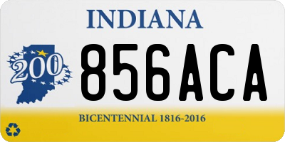 IN license plate 856ACA