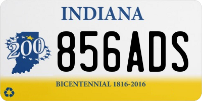 IN license plate 856ADS