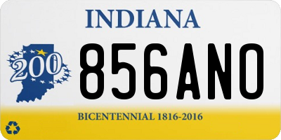 IN license plate 856ANO