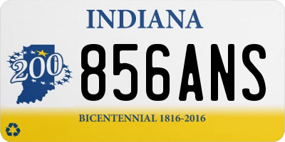 IN license plate 856ANS