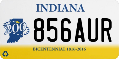 IN license plate 856AUR