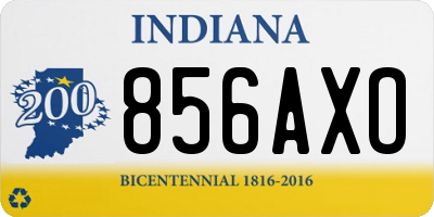 IN license plate 856AXO