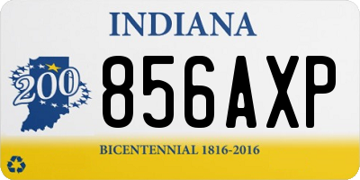 IN license plate 856AXP