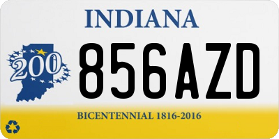 IN license plate 856AZD