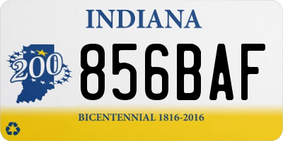IN license plate 856BAF