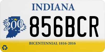 IN license plate 856BCR