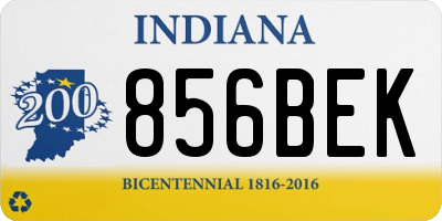 IN license plate 856BEK