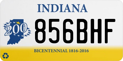 IN license plate 856BHF