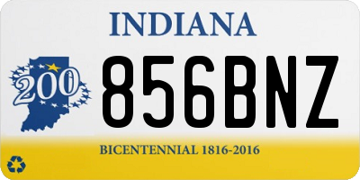 IN license plate 856BNZ