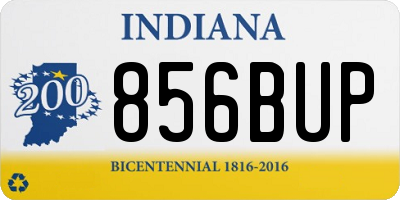 IN license plate 856BUP