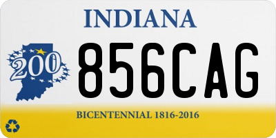 IN license plate 856CAG
