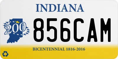 IN license plate 856CAM