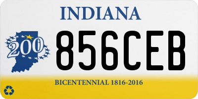 IN license plate 856CEB
