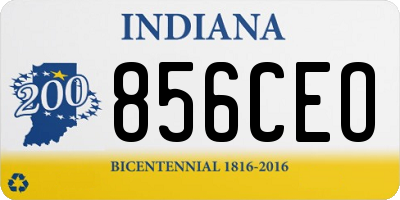 IN license plate 856CEO