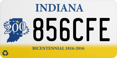 IN license plate 856CFE
