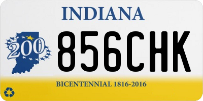 IN license plate 856CHK