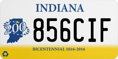 IN license plate 856CIF