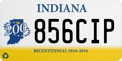 IN license plate 856CIP
