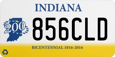 IN license plate 856CLD