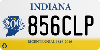 IN license plate 856CLP