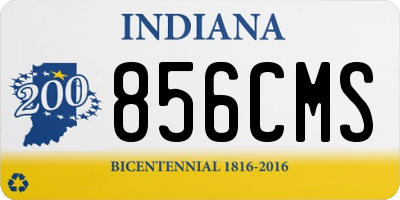 IN license plate 856CMS