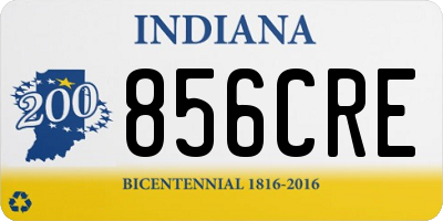 IN license plate 856CRE