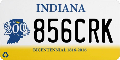 IN license plate 856CRK