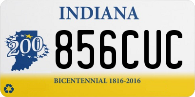 IN license plate 856CUC