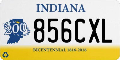 IN license plate 856CXL