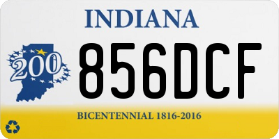 IN license plate 856DCF