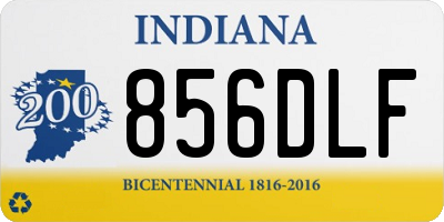IN license plate 856DLF