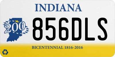 IN license plate 856DLS