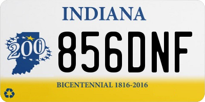 IN license plate 856DNF