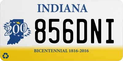 IN license plate 856DNI