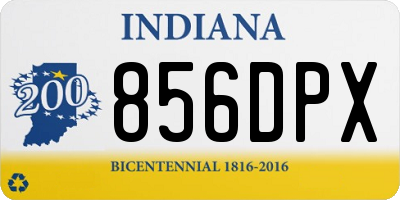 IN license plate 856DPX