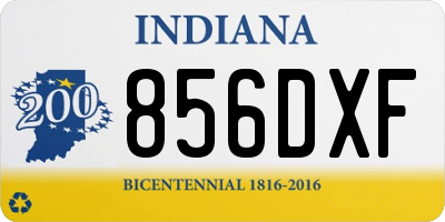 IN license plate 856DXF